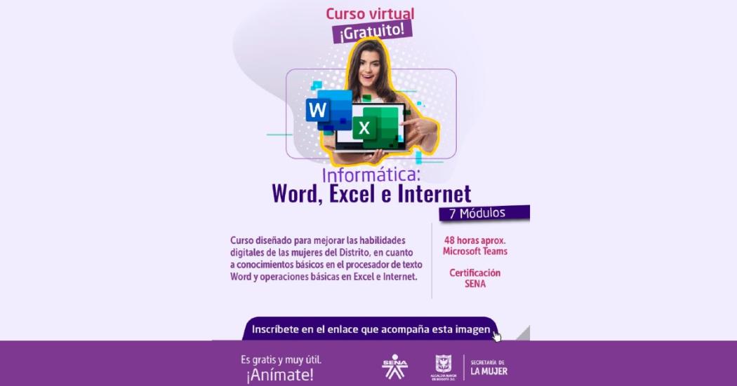 Mujer: aprende Word y Excel con este curso gratuitos ¡Hay 300 cupos!