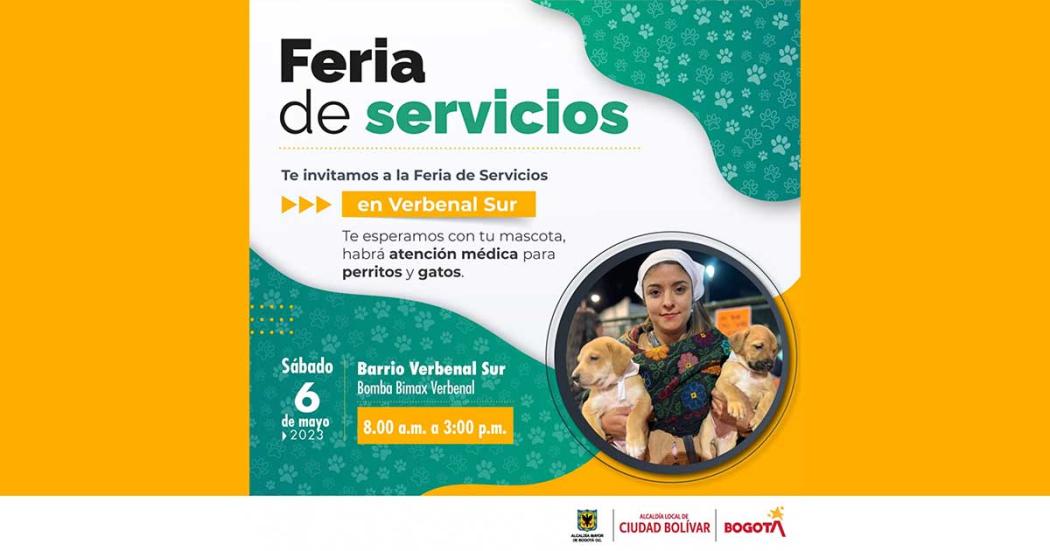 Lleva tu mascota a la feria de servicios en C. Bolívar este 6 de mayo