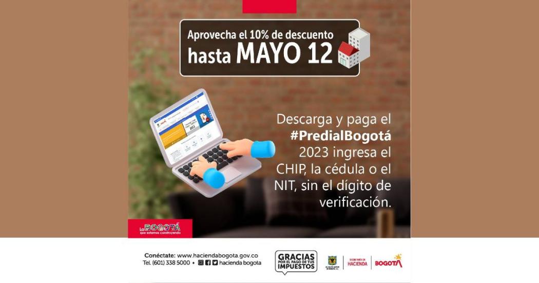 12 de mayo fecha límite para pago de predial 2023 con descuento 10% 