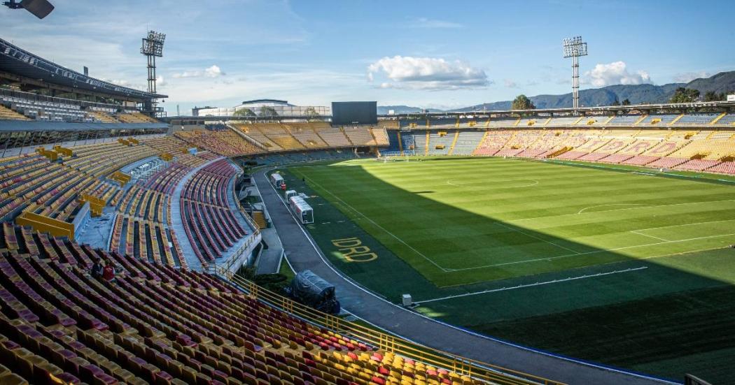 Foto desde la tribuna del estadio el campin