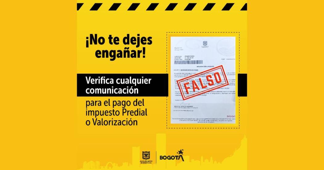 Hacienda e IDU advierten sobre falsos cobros de predial y valorización