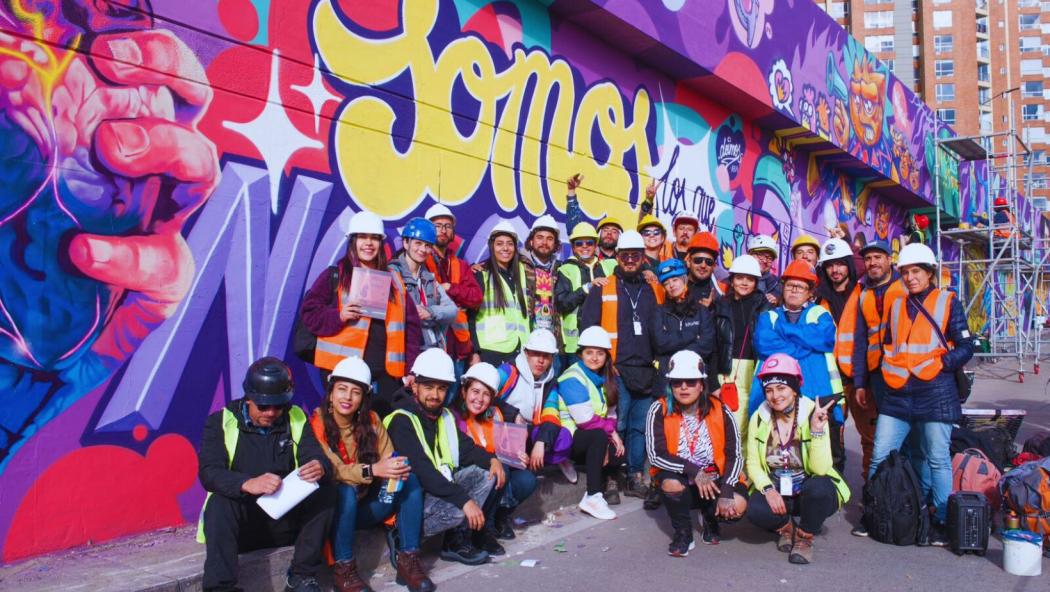 Maratón de arte urbano en la carrera 13 y la calle 26 con 280 artistas