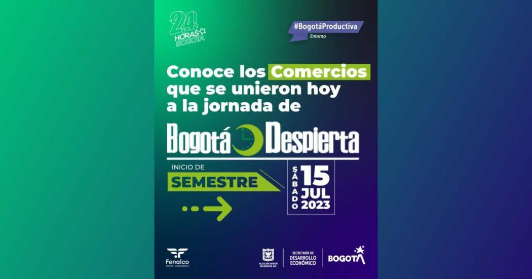 Este sábado 15 julio hay jornada de Bogotá Despierta, horarios y más