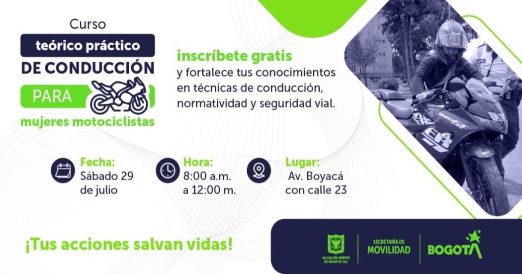 Curso teórico práctico de conducción para mujeres motociclistas 