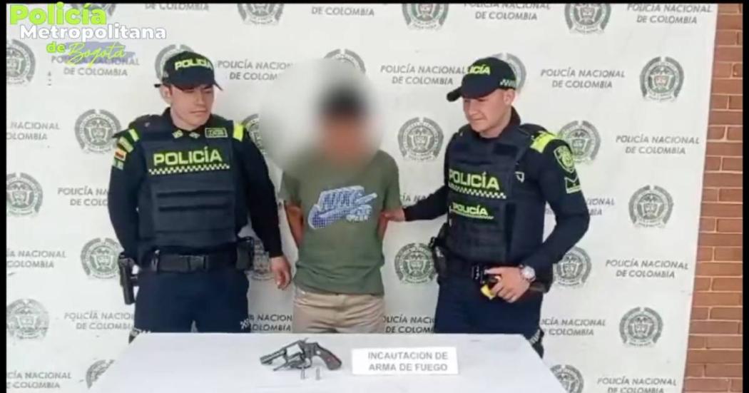 Captura de hombre por porte ilegal de arma en Rafael Uribe Uribe 