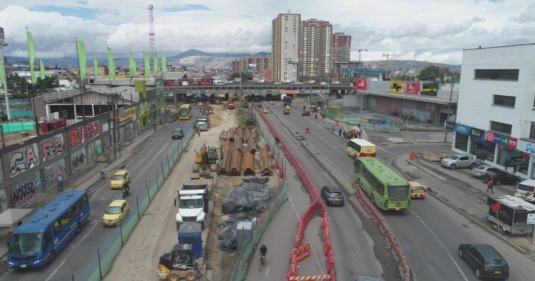 Cierre de un carril en la avenida carrera 68 entre calles 11 y 9c