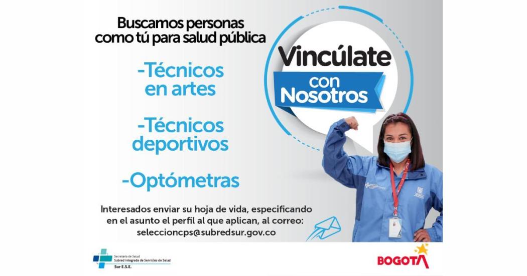 Oferta de empleo en las subredes Sur y Sur Occidente en Bogotá 