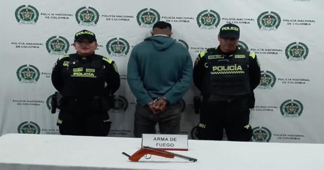 Policía capturó a un hombre por el delito de porte ilegal de arma de fuego