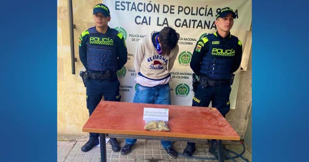 Policía capturó en flagrancia a un hombre por tráfico de estupefacientes en Suba