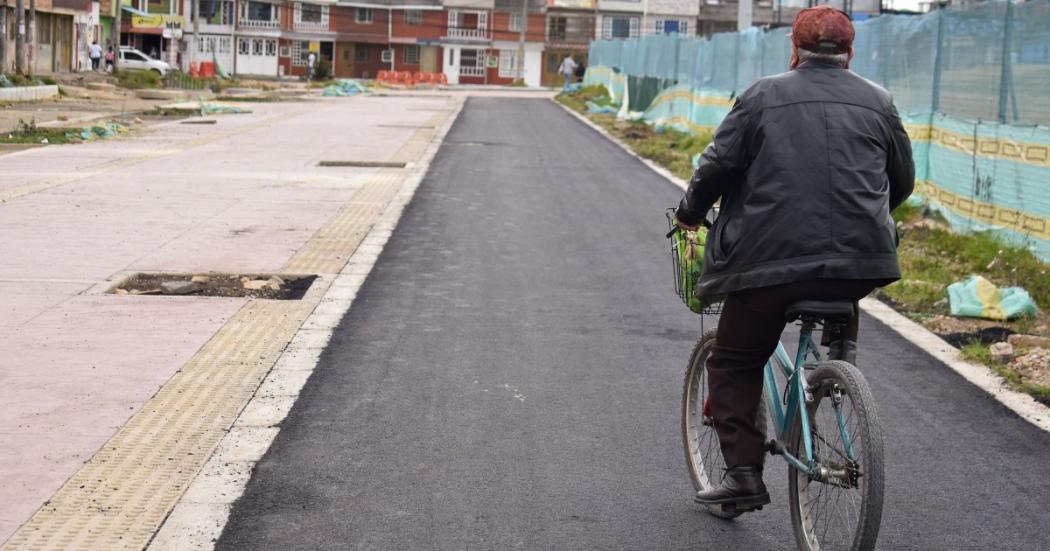 Se intervinieron 4 tramos de bicicarril que en total suman 1.980 metros cuadrado