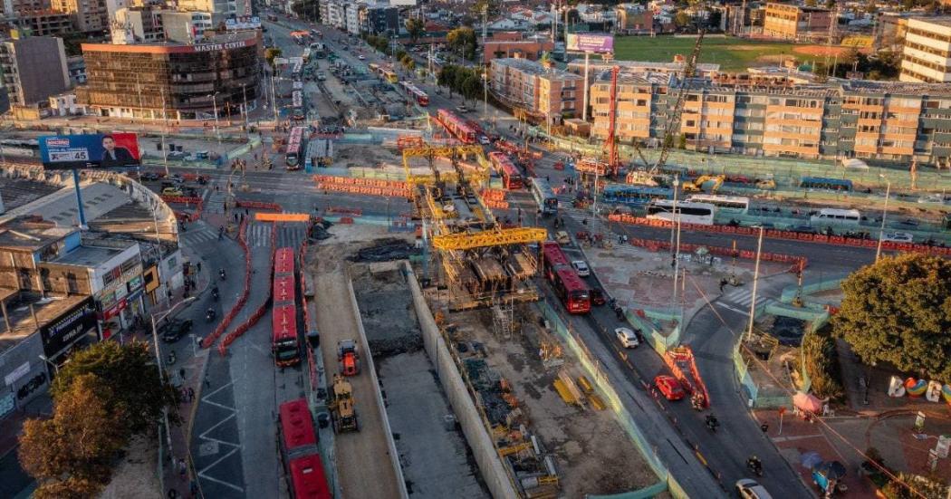 En marcha construcción deprimido y puente vehicular calle 100 av. Suba