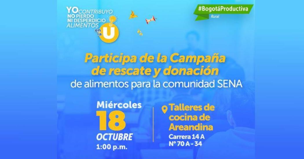 Campaña de rescate y donación de alimentos en Bogotá, dónde donar 