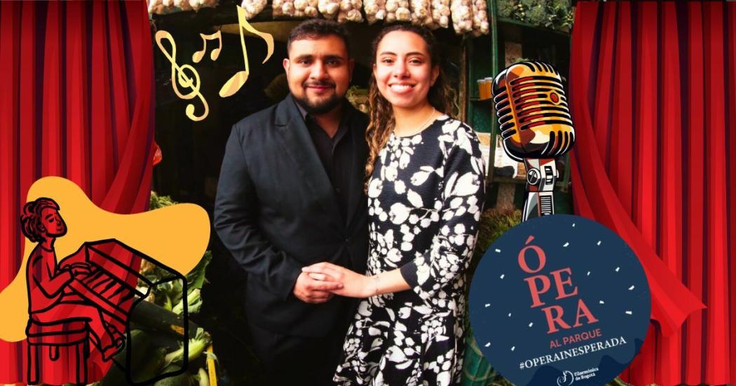 Cantantes Allison y Nicolás del Festival Ópera al Parque 2023 Gratis