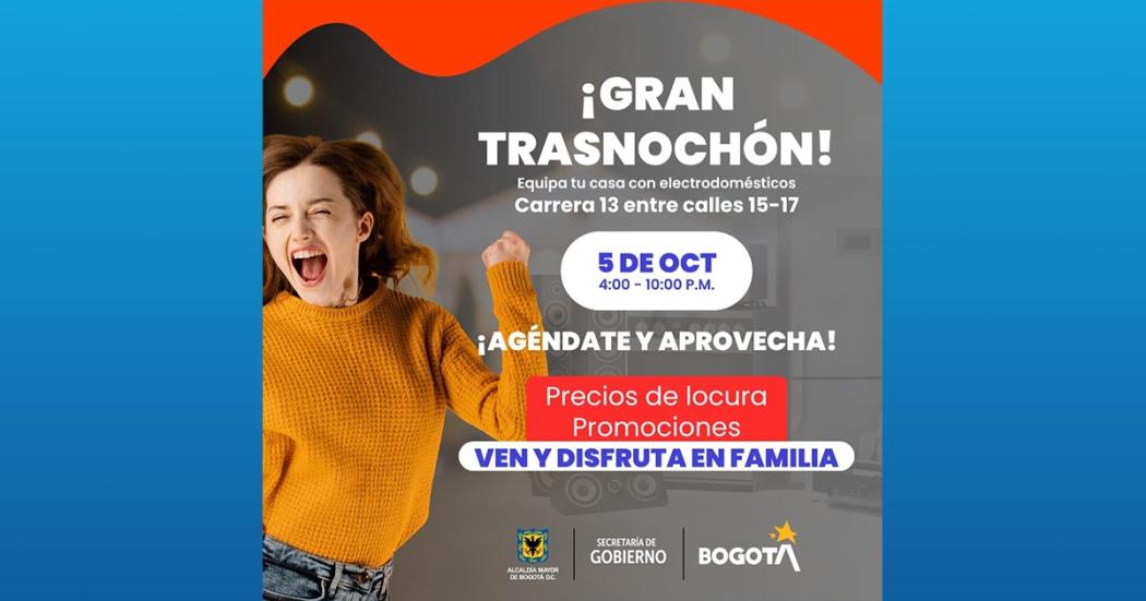 Este jueves, gran trasnochón con comerciantes de la carrera 13 ¡Agéndate!