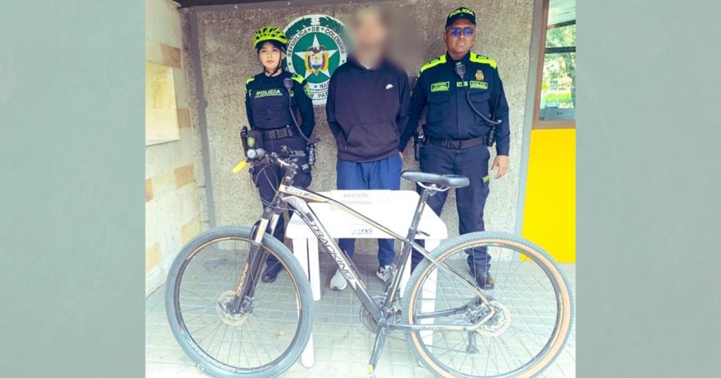 Policía capturó a hombre por tener en su poder una bicicleta reportada por hurto