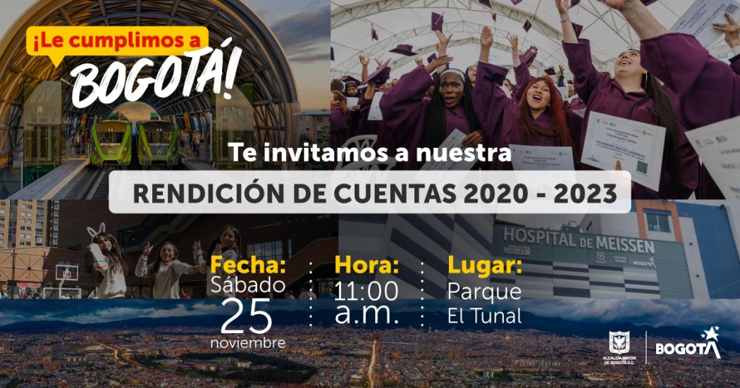 Conéctate a la rendición de cuentas 2020-2023 este 25 de noviembre a las 11 a.m.