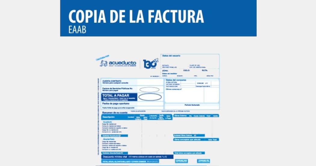 Pasos para obtener copia del recibo del agua de Acueducto de Bogotá