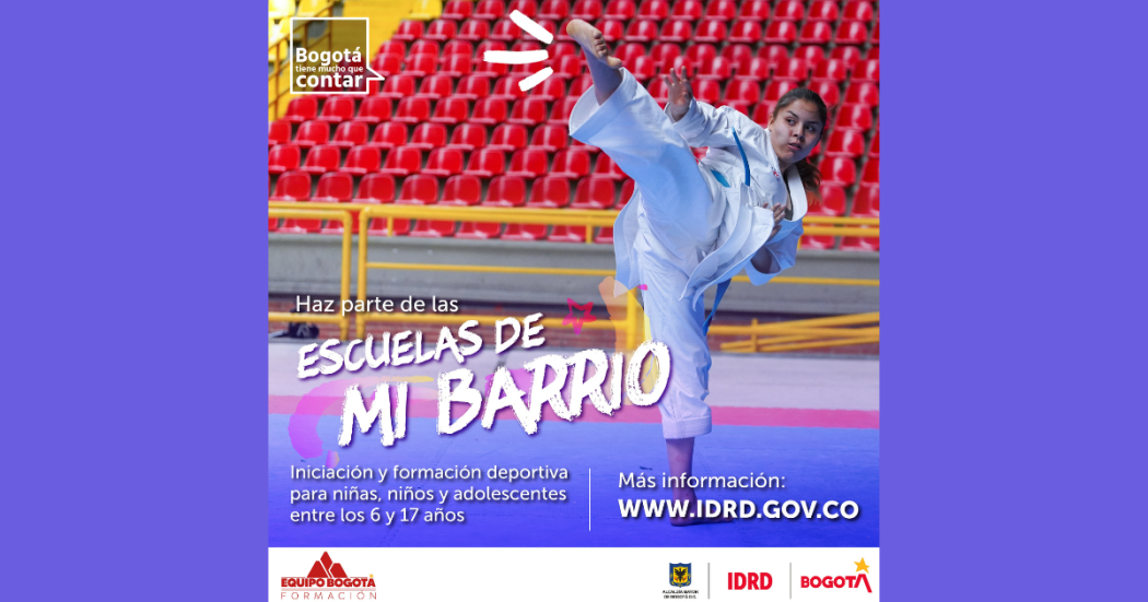 Preinscripciones abiertas para Escuelas de mi Barrio del IDRD Bogotá