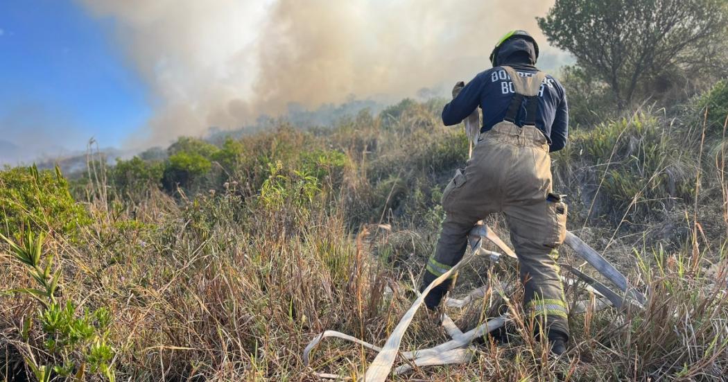 Bomberos atiende 4 nuevos incendios forestales en Bogotá ¡Reporta al 123!