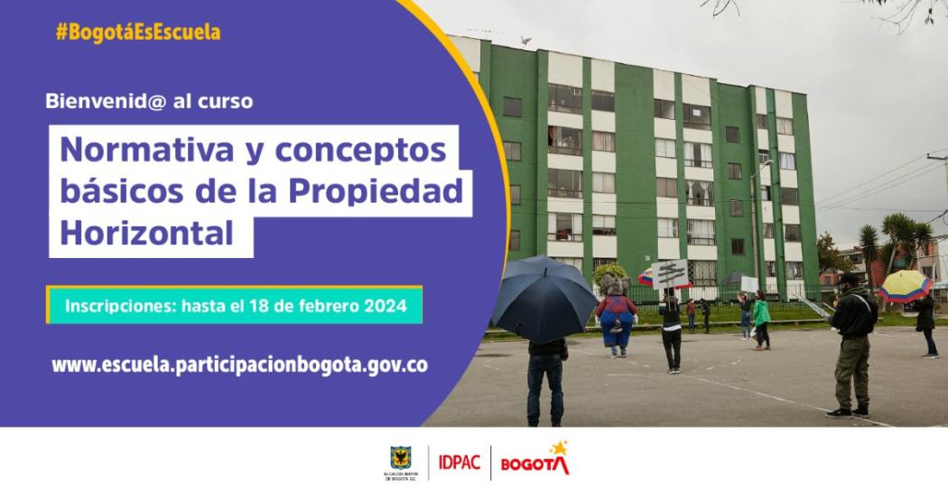 Inscríbete gratis en el curso virtual sobre Propiedad Horizontal IDPAC