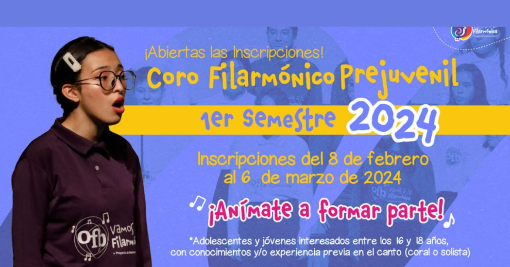 Convocatoria para hacer parte del Coro Filarmónico Prejuvenil 