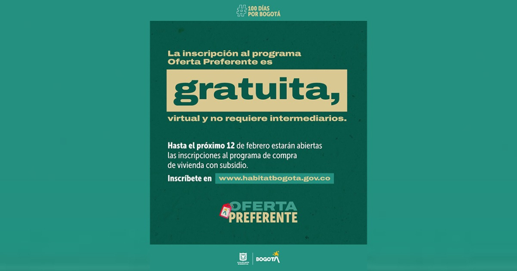 ¡Inscríbete! Al programa de Oferta Preferente y accede a subsidios de vivienda