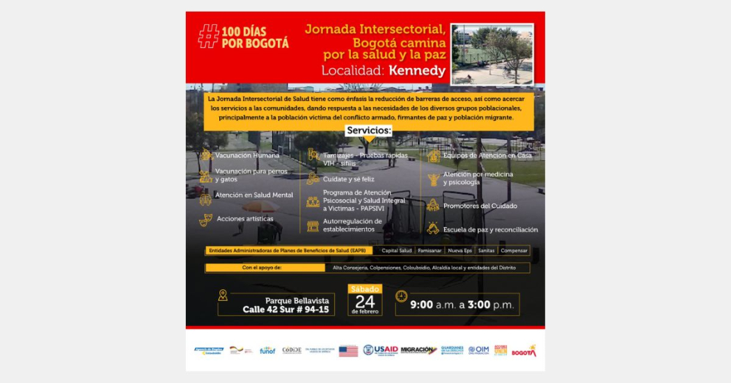 Prográmate con la jornada de servicios de salud en Kennedy este 24 de febrero