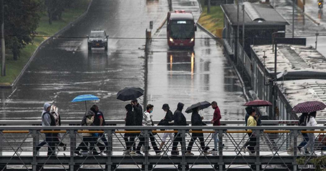 Imagen de las lluvias registradas en Bogotá este primero de febrero de 2024