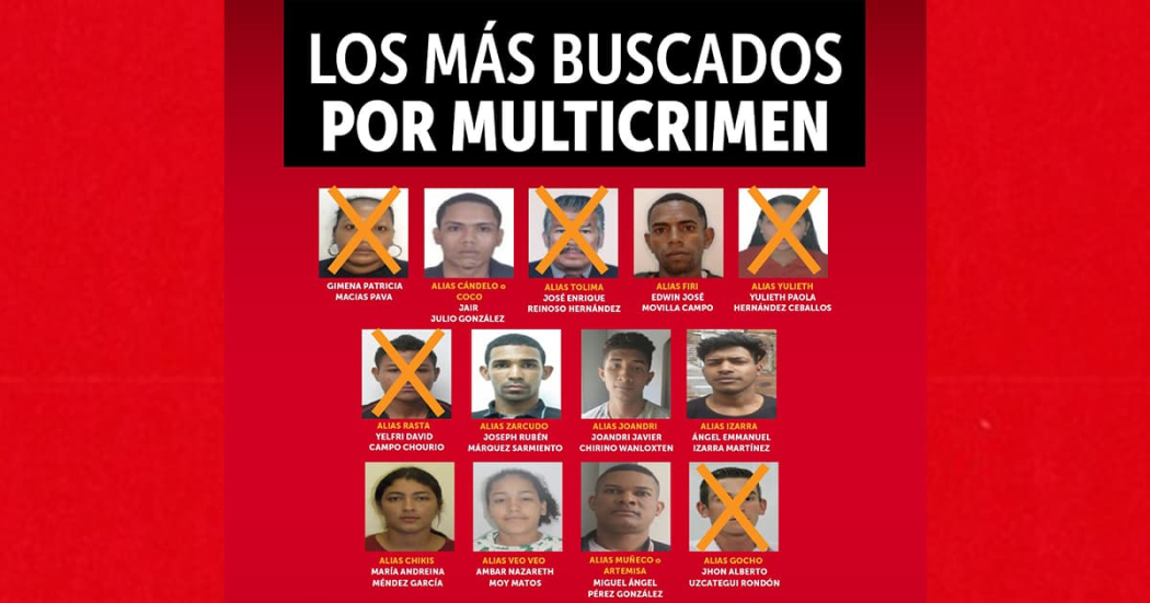 ¡Más buscados por multicrimen en Bogotá! $50 millones de recompensa por cada uno