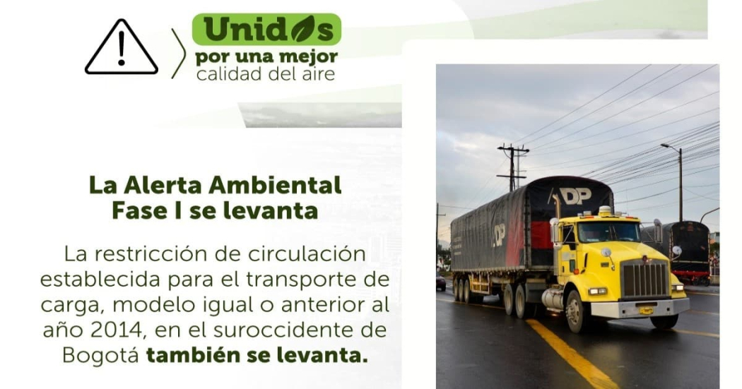 Se levanta restricción transporte de carga que aplicó Alerta Ambiental