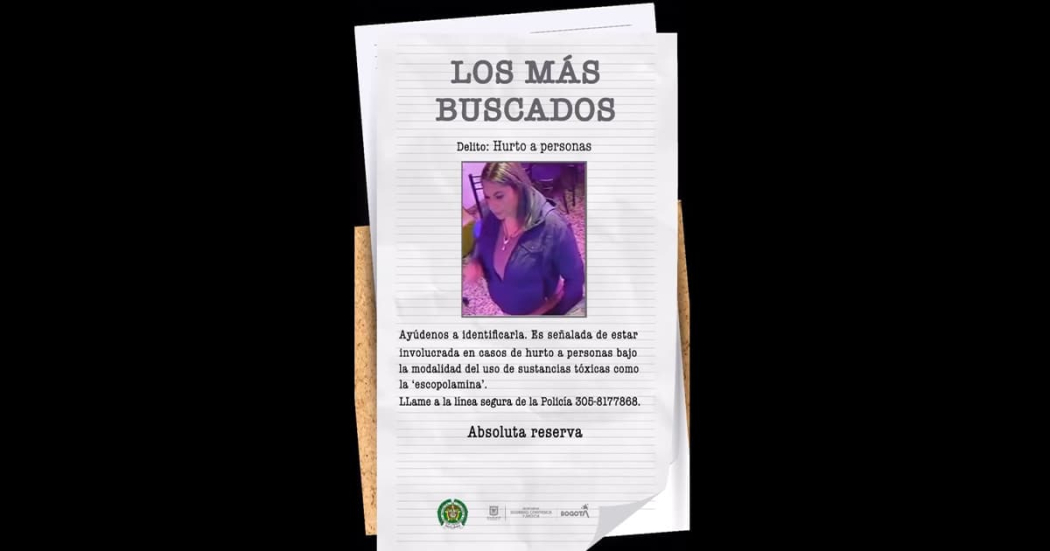 Se busca a esta mujer por suministrar escopolamina a hombres y luego hurtarlos 