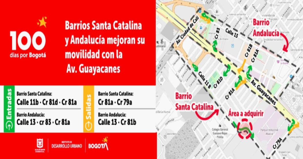 Así funciona conectividad del barrio Santa Catalina con av Guayacanes 