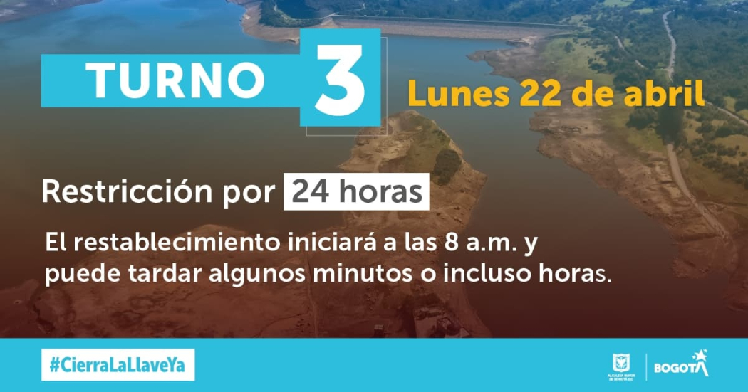 Barrios y localidades que tendrán racionamiento de agua el 22 de abril