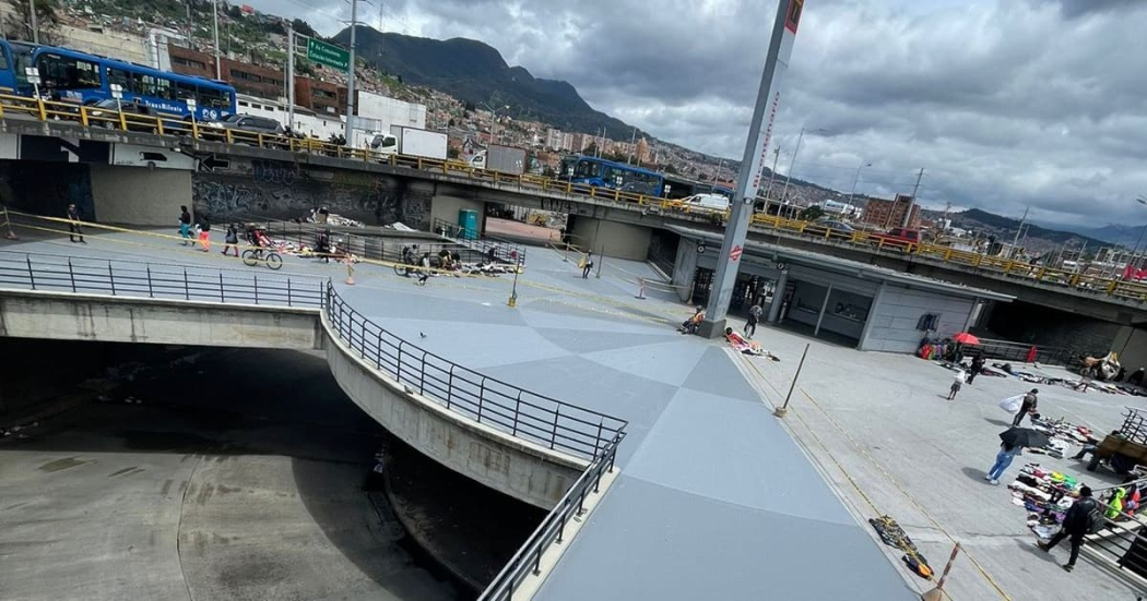 Avance intervención del intercambiador peatonal Bicentenario en Bogotá