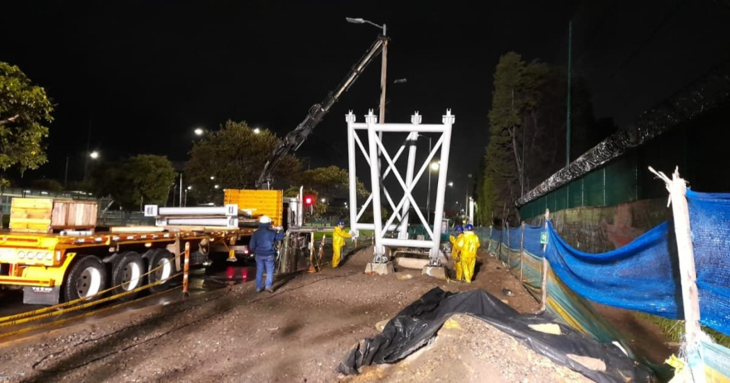 Cómo avanza la construcción del nuevo puente peatonal de Toberín 