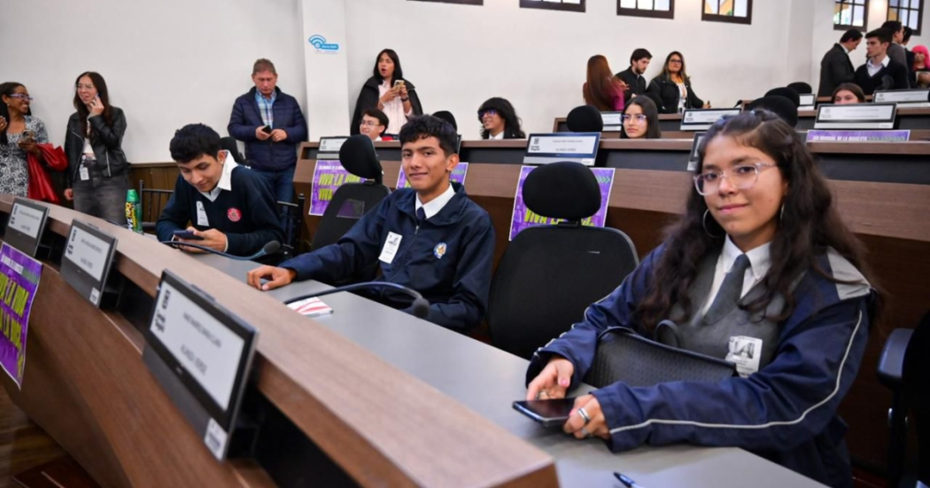 Cabildantes estudiantiles lideraron ejercicio en Concejo de Bogotá 