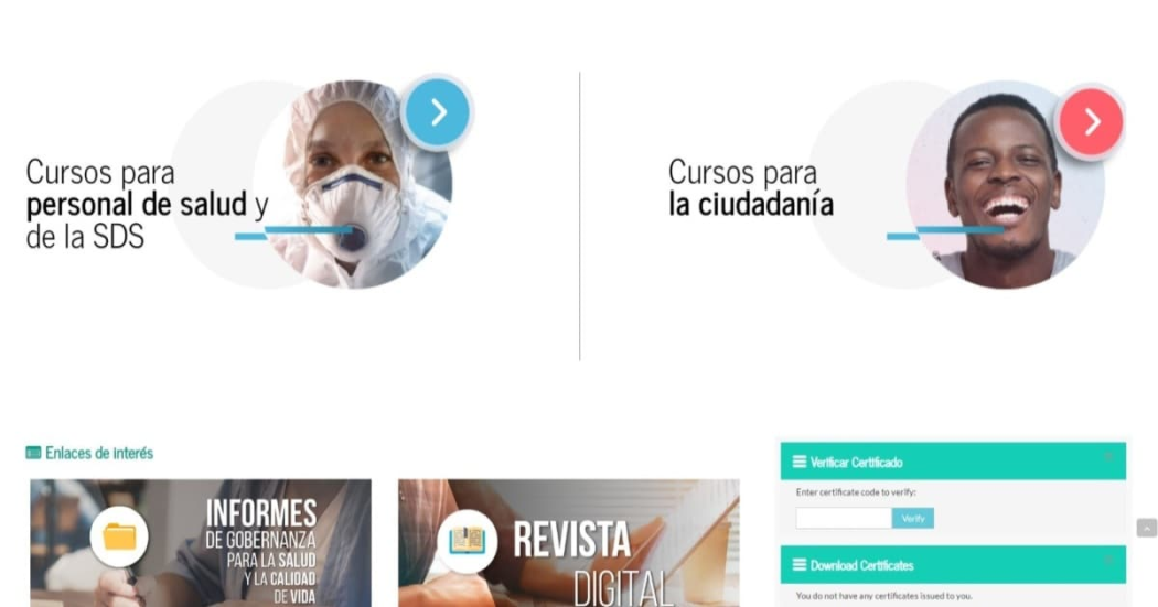 Plataforma Secretaría de Salud ofrece cursos virtuales certificables