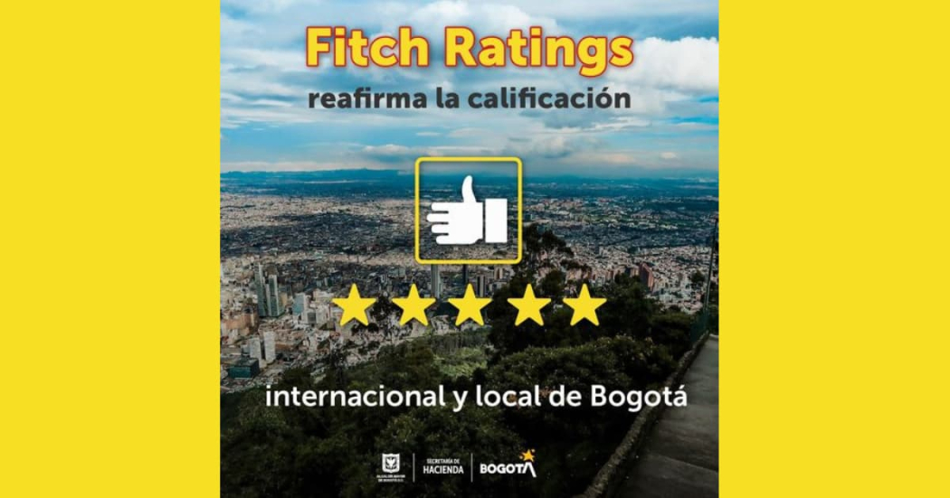 Se reafirma calificación local de Bogotá con perspectiva estable