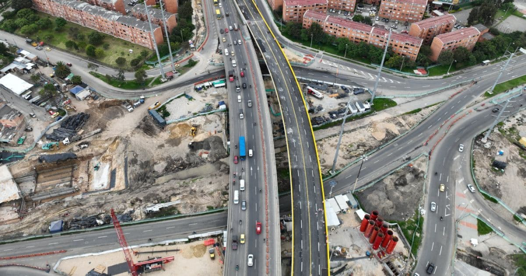 Obras Metro de Bogotá en servicio puente de Primero de Mayo con av. 68