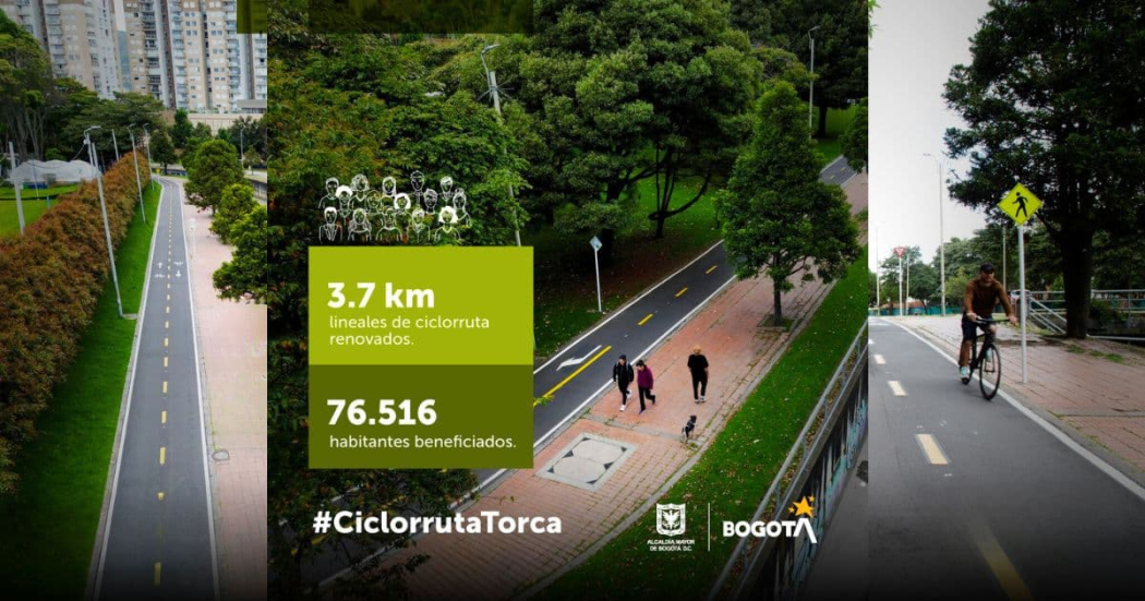 Entrega de obras en Bogotá de la ciclorruta del Canal Torca 