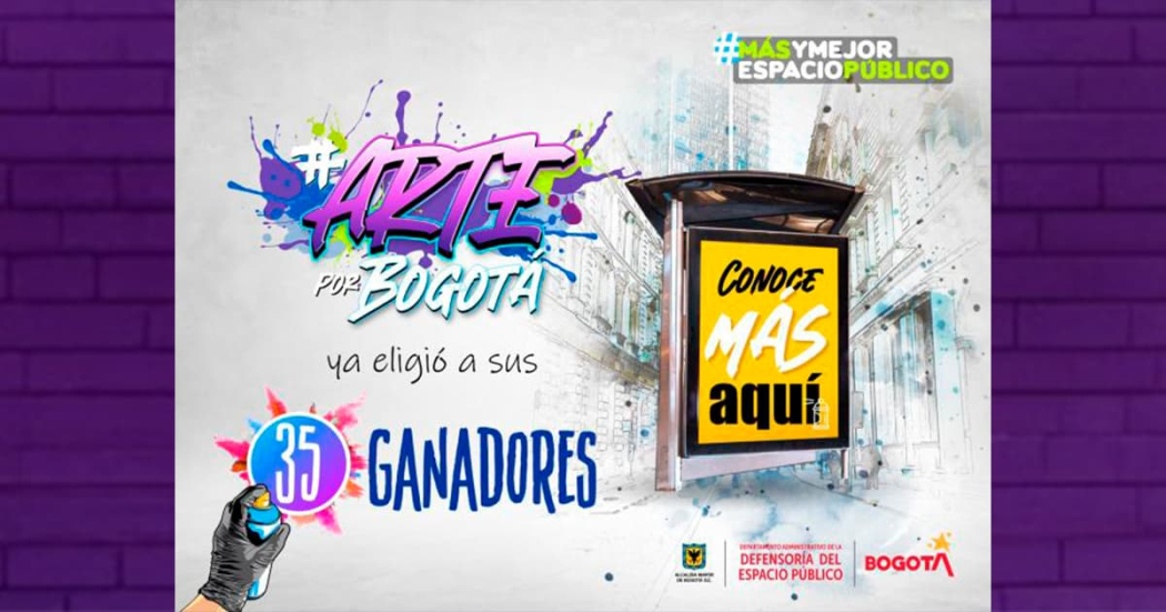 Ganadores convocatoria graffiti urbano Bogotá en paraderos del SITP