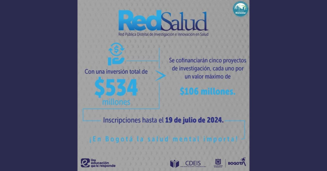 El 19 de julio cierra convocatoria sobre salud mental en Bogotá