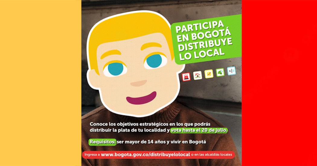 En Bogotá Distribuye Lo Local la ciudadanía elige en qué invertir los recursos