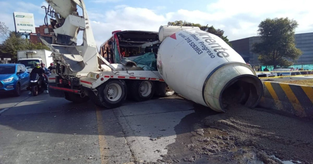 Movilidad en Bogotá por accidente de tránsito en la Troncal Suba