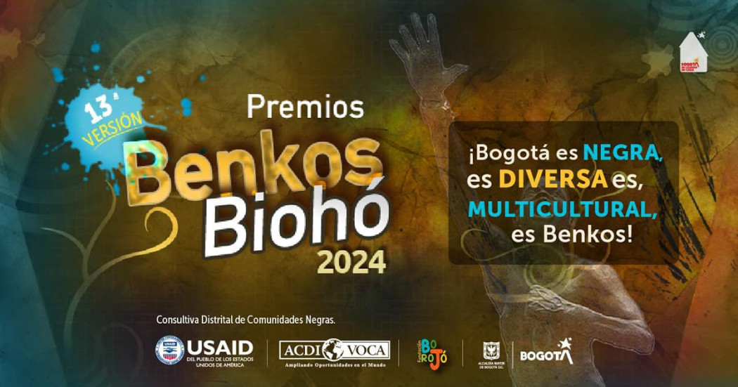 Entrega de premios Benkos Biohó a líderes de comunidades negras y afro en Bogotá