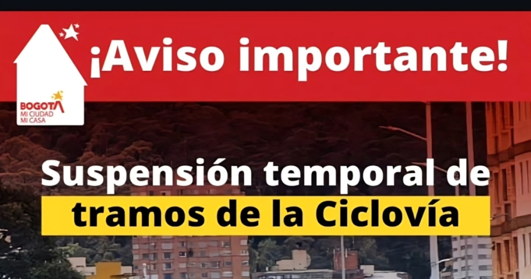 Ciclovía en Bogotá: tramos cerrados este 13 y 14 de octubre de 2024 