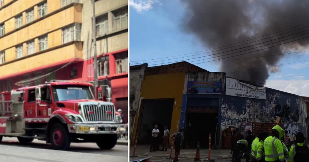 Bomberos de Bogotá controlan incendio en el sector del Voto Nacional