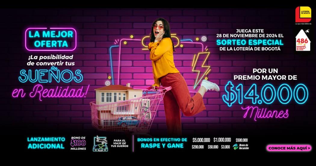 Lotería de Bogotá jueves 28 de noviembre 2024 cómo jugar y premios