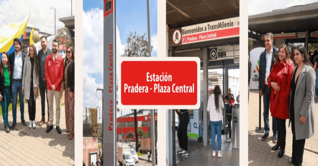 TransMilenio Bogotá estación Pradera se llama Pradera- Plaza Central