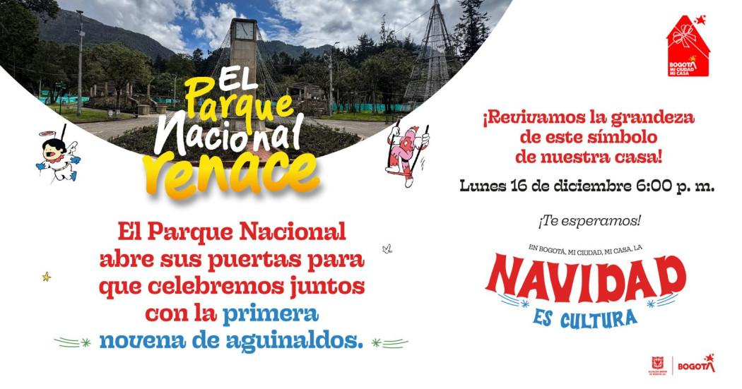 Parque Nacional en Bogotá renace para vivir las fiestas de Navidad